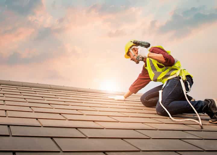 Roof maintenance takes places on a Fort Walton Beach, FL home.